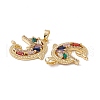 Brass Cubic Zirconia Pendants KK-B061-21G-01-3