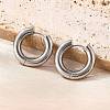 201 Stainless Steel Hoop Earrings EJEW-P304-13C-P-1
