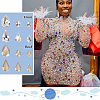 HOBBIESAY 600Pcs 6 Style Glass Rhinestone Cabochons GGLA-HY0001-03-4