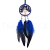 Flat Round with Tree of Life Natural Lapis Lazuli Chip Pendant Decoration PW-WG71091-01-4