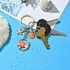 Alloy Enamel & Rhineston & Plastic Keychain KEYC-YW00076-01-7