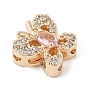 Brass Micro Pave Cubic Zirconia Beads KK-K297-34A-G03-2