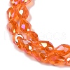 Transparent Electroplate Glass Beads Strands EGLA-N013-T8mm-B09-3