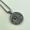 Vintage Stainless Steel Hollow Tree of Life with Star of David Pendant Necklaces for Men RS4440-4