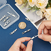 Olycraft 8Pcs 4 Styles Brass Pave Clear Cubic Zirconia Watch Band Clasps KK-OC0001-46P-3