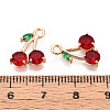 Brass Micro Pave Cubic Zirconia Pendants KK-T074-70KCG-02-3
