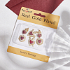 Beebeecraft 6Pcs 3 Styles Brass Micro Pave Clear Grade AAA Cubic Zirconia Pendants KK-BBC0015-33A-6
