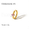 Elegant Stainless Steel Cubic Zirconia Hoop Earrings QA9597-1-1