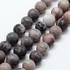 Natural Pink Zebra Jasper Beads Strands G-I199-26-8mm-1