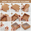 Square Paper Biscuit Boxes with Clear PVC Window CON-WH0098-16A-03-4
