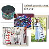 Ethnic Style Polyester Jacquard Flower Ribbons SRIB-WH0011-263A-7