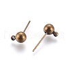 Brass Ball Post Ear Studs X-EC254-NFAB-2