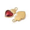 304 Stainless Steel Enamel Pendants STAS-V015-18B-G-2