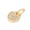 Rack Plating Brass Micro Pave Clear Cubic Zirconia Charms KK-Z060-11G-2
