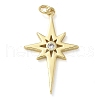 Rack Plating Brass Micro Pave Cubic Zirconia Pendants KK-K392-22G-1