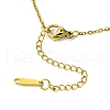 Ion Plating(IP) Rectangle with Initial Letter 304 Stainless Steel Pendant Necklace NJEW-R265-04G-T-4