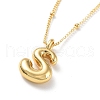 Initial Letter Brass Pendant Necklaces NJEW-A015-21G-S-1