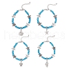 4Pcs Ocean Series Zinc Alloy Charm Bracelets BJEW-JB11899-2