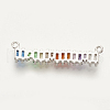 Brass Micro Pave Cubic Zirconia Pendants ZIRC-S061-63P-2