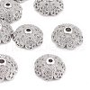 Eco-Friendly Multi-Petal Flower Brass Micro Pave Cubic Zirconia Bead Caps ZIRC-M098-02P-FF-1