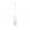 Iron Woven Web/Net with Feather Pendant Decorations AJEW-B017-01-1