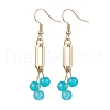 Imitation Jade Glass Dangle Earrings EJEW-JE05924-02-1