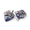 Natural Sodalite Pendants G-P496-02P-01-3