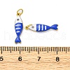 304 Stainless Steel Enamel Pendants STAS-E550-40G-01-3