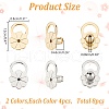 ARRICRAFT 8Pcs 2 Colors Brass Ear Nuts FIND-AR0005-16B-2