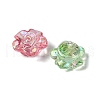 UV Plating Iridescent Transparent Acrylic Beads OACR-O006-07D-2