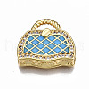 Brass Micro Pave Cubic Zirconia Enamel Pendants ZIRC-Q200-021A-NF-1