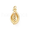 Brass Micro Pave Cubic Zirconia Charms KK-C012-50G-2