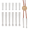 SUPERFINDINGS 12Pcs 2 Styles Alloy Cord Ends FIND-FH0008-98-1