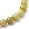 Natural Chinese Jade Round Bead Stretch Bracelets for Women Men BJEW-TA00599-4