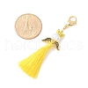 Angel Glass Pearl & MIYUKI Seed Beaded & Polycotton Tassel Pendant Decorations HJEW-MZ00197-04-3