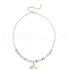 Natural Mixed Stone & Dyed Quartz Round Beaded Necklaces NJEW-JN05302-03-4