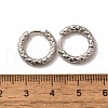Non-Tarnish 304 Stainless Steel Grooved Hoop Earrings EJEW-M218-01A-P-3