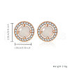 Stainless Steel with Rhinestone Stud Earrings UT4699-3-1