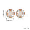 Stainless Steel with Rhinestone Stud Earrings UT4699-3-1