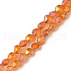Electroplate Transparent Glass Beads Strands EGLA-L044-H-FR05-1