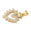 Brass Micro Pave Cubic Zirconia Pendants KK-K298-13G-2