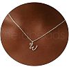 Fashionable Brass Letter Heart Pendant Necklaces for Women FS-WGD0E1D-49-1