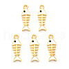 Light Gold Plated Alloy Enamel Pendants ENAM-R136-14A-1