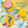 AHADERMAKER 80 Yards 4 Colors Polyester Hollow Ribbon OCOR-GA0001-75B-3