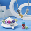  24Pcs 12 Style Hollow Spray Painted Iron European Beads IFIN-TA0001-62-6