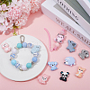 SUNNYCLUE 10Pcs 10 Styles Food Grade Eco-Friendly Silicone Beads SIL-SC0002-27-4