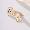 Elegant Alloy Enamel Flower Stud Earrings VA1196-3