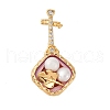 Brass Twister Clasps KK-A256-03G-1