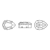 Preciosa® MAXIMA Crystal Sew-On Cups X-PRC-SD18-00030-200-G-5