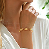 Brass Round Ball Beads Link Btacelets TJ4272-4